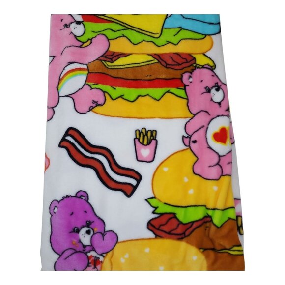 Care Bears Soft Plush Throw Blanket 50" X 70" Polyester Super Soft Hamburgers - Picture 7 of 15